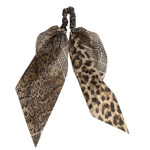 Animal print hair elastic scarf